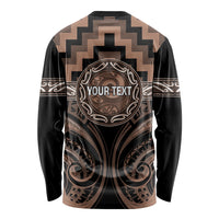 Aotearoa Kati Mamoe Personalised Long Sleeve Shirt Maori Iwi Poutama Puhoro Tattoo LT14 - Polynesian Pride