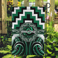 Aotearoa Whakatohea Garden Flag Maori Iwi Poutama Puhoro Tattoo LT14 Garden Flag Green - Polynesian Pride