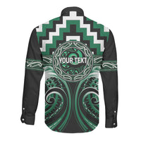Aotearoa Whakatohea Personalised Long Sleeve Button Shirt Maori Iwi Poutama Puhoro Tattoo LT14 - Polynesian Pride