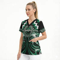 Aotearoa Whakatohea Personalised Scrub Top Maori Iwi Poutama Puhoro Tattoo LT14 - Polynesian Pride