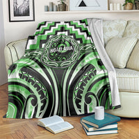 Aotearoa Ngati Awa Blanket Maori Iwi Poutama Puhoro Tattoo LT14 Green - Polynesian Pride