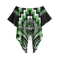 Aotearoa Ngati Awa Personalised Off Shoulder Wrap Waist Top Maori Iwi Poutama Puhoro Tattoo LT14 - Polynesian Pride