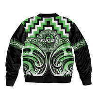 Aotearoa Ngati Awa Personalised Sleeve Zip Bomber Jacket Maori Iwi Poutama Puhoro Tattoo LT14 - Polynesian Pride