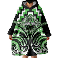 Aotearoa Ngati Awa Personalised Wearable Blanket Hoodie Maori Iwi Poutama Puhoro Tattoo LT14 - Polynesian Pride
