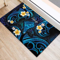 Tokelau Fakaofo Atoll Rubber Doormat Polynesian Tattoo Plumeria With Map