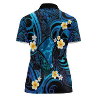 Tokelau Fakaofo Atoll Women Polo Shirt Polynesian Tattoo Plumeria With Map