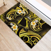 Tokelau Atafu Atoll Rubber Doormat Polynesian Tattoo Plumeria With Map LT14 - Polynesian Pride
