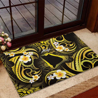 Tokelau Atafu Atoll Rubber Doormat Polynesian Tattoo Plumeria With Map LT14 - Polynesian Pride