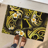 Tokelau Atafu Atoll Rubber Doormat Polynesian Tattoo Plumeria With Map LT14 - Polynesian Pride