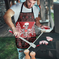 Personalized Hawaii Skull Christmas Apron Mele Kalikimaka Hawaiian Kakau - Polynesian Pride