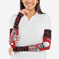 Personalized Hawaii Skull Christmas Arm Sleeves Mele Kalikimaka Hawaiian Kakau - Polynesian Pride