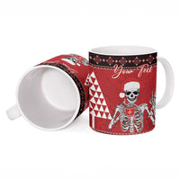 Personalized Hawaii Skull Christmas Ceramic Mug Mele Kalikimaka Hawaiian Kakau LT14 - Polynesian Pride