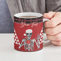 Personalized Hawaii Skull Christmas Ceramic Mug Mele Kalikimaka Hawaiian Kakau LT14 - Polynesian Pride