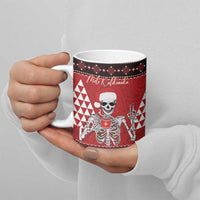 Personalized Hawaii Skull Christmas Ceramic Mug Mele Kalikimaka Hawaiian Kakau LT14 - Polynesian Pride