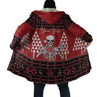 Personalized Hawaii Skull Christmas Cloak Mele Kalikimaka Hawaiian Kakau - Polynesian Pride