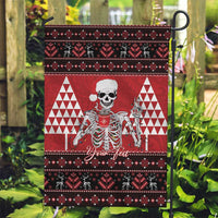 Personalized Hawaii Skull Christmas Garden Flag Mele Kalikimaka Hawaiian Kakau - Polynesian Pride