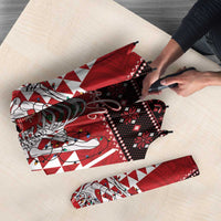 Personalized Hawaii Skull Christmas Umbrella Mele Kalikimaka Hawaiian Kakau LT14 - Polynesian Pride
