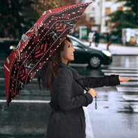 Personalized Hawaii Skull Christmas Umbrella Mele Kalikimaka Hawaiian Kakau LT14 - Polynesian Pride
