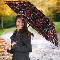 Personalized Hawaii Skull Christmas Umbrella Mele Kalikimaka Hawaiian Kakau LT14 - Polynesian Pride