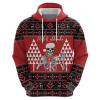 Personalized Hawaii Skull Christmas Zip Hoodie Mele Kalikimaka Hawaiian Kakau - Polynesian Pride