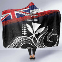 Hawaii Independence Day Hooded Blanket La Kuokoa - Happy 28th November LT14 One Size Black - Polynesian Pride