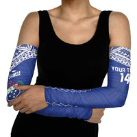 Toa Samoa Rugby Custom Arm Sleeves Go Champions Pacific Samoan Pattern - Polynesian Pride