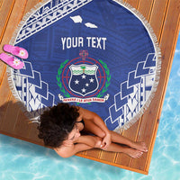 Toa Samoa Rugby Custom Beach Blanket Go Champions Pacific Samoan Pattern - Polynesian Pride