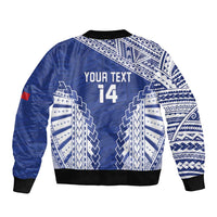 Toa Samoa Rugby Custom Bomber Jacket Go Champions Pacific Samoan Pattern - Polynesian Pride