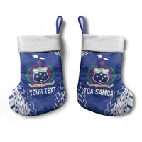Toa Samoa Rugby Custom Christmas Stocking Go Champions Pacific Samoan Pattern - Polynesian Pride