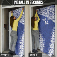 Toa Samoa Rugby Custom Door Cover Go Champions Pacific Samoan Pattern - Polynesian Pride