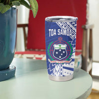 Toa Samoa Rugby Custom Tumbler Cup Go Champions Pacific Samoan Pattern - Polynesian Pride