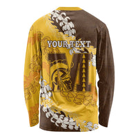 Personalized Mililani Hawaii High School Long Sleeve Shirt Puakenikeni Lei Hawaiian Pattern LT14 - Polynesian Pride