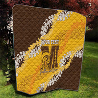Personalized Mililani Hawaii High School Quilt Puakenikeni Lei Hawaiian Pattern - Polynesian Pride