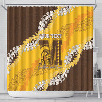 Personalized Mililani Hawaii High School Shower Curtain Puakenikeni Lei Hawaiian Pattern - Polynesian Pride