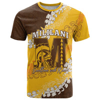 Personalized Mililani Hawaii High School T Shirt Puakenikeni Lei Hawaiian Pattern - Polynesian Pride