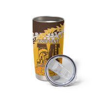 Personalized Mililani Hawaii High School Tumbler Cup Puakenikeni Lei Hawaiian Pattern LT14 - Polynesian Pride