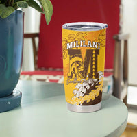 Personalized Mililani Hawaii High School Tumbler Cup Puakenikeni Lei Hawaiian Pattern LT14 - Polynesian Pride