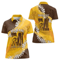 Personalized Mililani Hawaii High School Women Polo Shirt Puakenikeni Lei Hawaiian Pattern LT14 - Polynesian Pride
