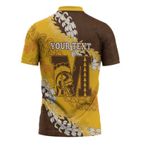 Personalized Mililani Hawaii High School Zipper Polo Shirt Puakenikeni Lei Hawaiian Pattern - Polynesian Pride
