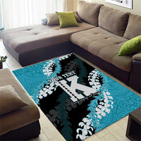 Personalized Kapolei Hawaii High School Area Rug Puakenikeni Lei Hawaiian Pattern - Polynesian Pride
