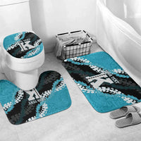 Personalized Kapolei Hawaii High School Bathroom Set Puakenikeni Lei Hawaiian Pattern LT14 Mat Set Only (3 pcs) One Size Teal - Polynesian Pride