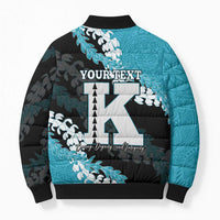 Personalized Kapolei Hawaii High School Bomber Puffer Jacket Puakenikeni Lei Hawaiian Pattern LT14 - Polynesian Pride