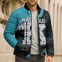 Personalized Kapolei Hawaii High School Bomber Puffer Jacket Puakenikeni Lei Hawaiian Pattern LT14 - Polynesian Pride
