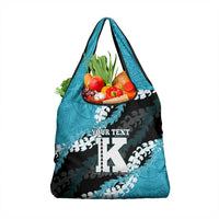 Personalized Kapolei Hawaii High School Grocery Bag Puakenikeni Lei Hawaiian Pattern LT14 1-pack One Size Teal - Polynesian Pride