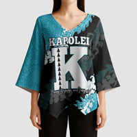 Personalized Kapolei Hawaii High School Kimono Sleeve Blouse Puakenikeni Lei Hawaiian Pattern LT14 - Polynesian Pride