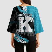 Personalized Kapolei Hawaii High School Kimono Sleeve Blouse Puakenikeni Lei Hawaiian Pattern LT14 - Polynesian Pride