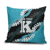 Personalized Kapolei Hawaii High School Pillow Cover Puakenikeni Lei Hawaiian Pattern LT14 Teal - Polynesian Pride