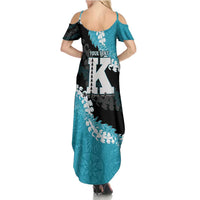 Personalized Kapolei Hawaii High School Summer Maxi Dress Puakenikeni Lei Hawaiian Pattern LT14 - Polynesian Pride