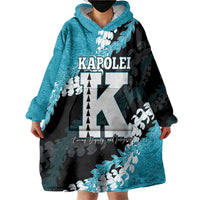 Personalized Kapolei Hawaii High School Wearable Blanket Hoodie Puakenikeni Lei Hawaiian Pattern LT14 - Polynesian Pride