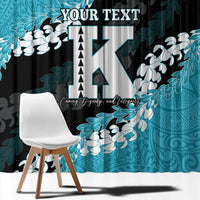 Personalized Kapolei Hawaii High School Window Curtain Puakenikeni Lei Hawaiian Pattern LT14 - Polynesian Pride
